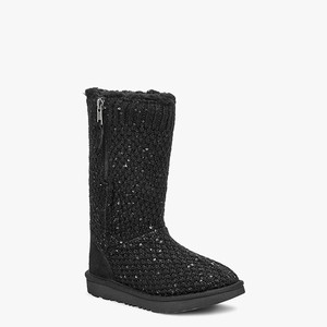 Ugg Sequin Knit Klassiska Stövlar Barn Svarta (389562SXT)